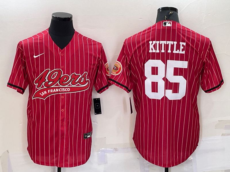 Men San Francisco 49ers #85 Kittle Red stripe 2022 Nike Co branded NFL Jersey->san francisco 49ers->NFL Jersey